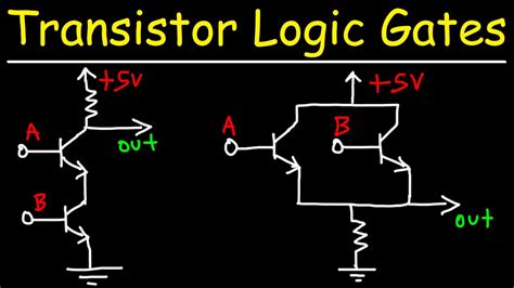 Circuit Diagrams And 4 Basic Transistor Gates Transistor Npn