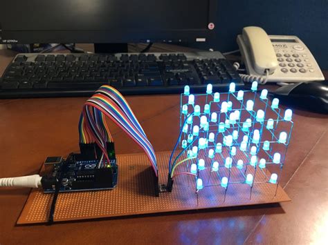 Arduino Projects: LED – 4X4X4 LED Cube - Tutorial45