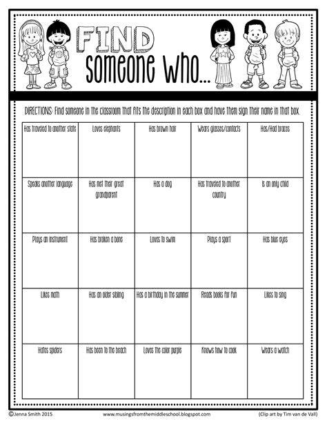 "Find Someone Who" is the best ice breaker activity!! Check out this **FREE** version for middle ...