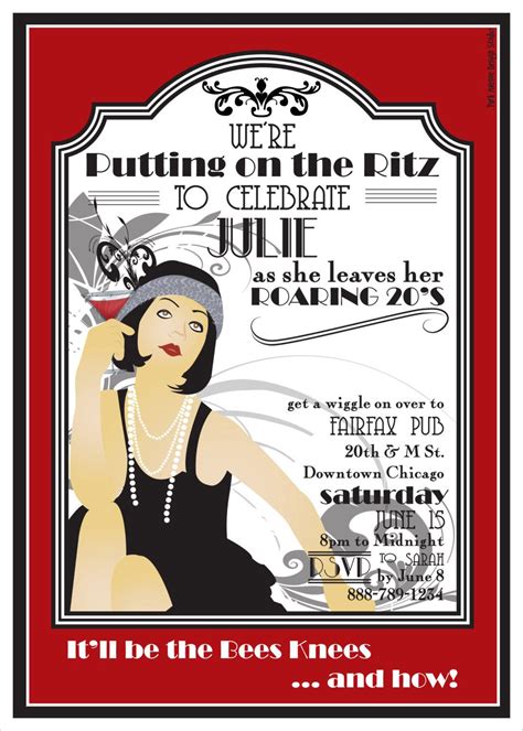 Great invitation-roaring 20's party | 20s party theme, Party ...