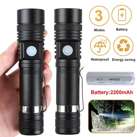 Ultra-Bright Flashlight 2/1Pcs- Super Bright High Lumen LED Flashlights - Portable Outdoor ...