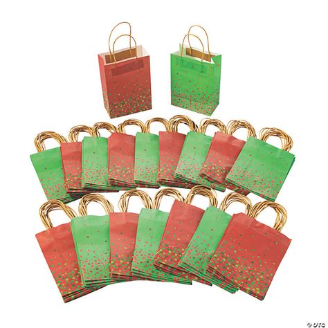 Bulk Medium Christmas Sprinkle Kraft Paper Gift Bags - 180 Pc ...