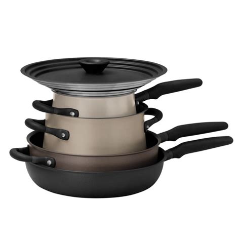 Meyer Accent Series Nonstick And Stainless Steel Induction Cookware Essentials Set, 6 Piece ...