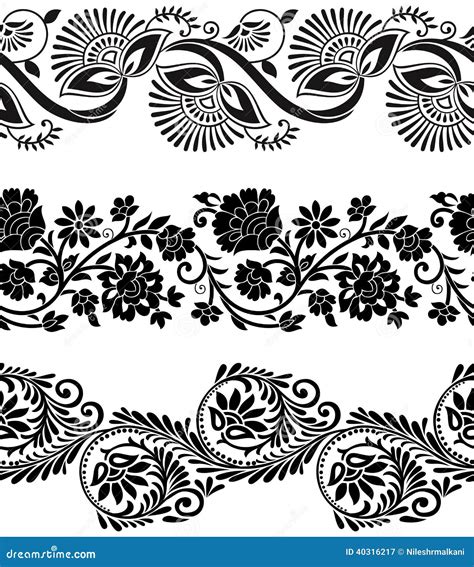 Floral Vector Borders | CartoonDealer.com #40316217