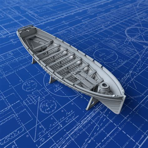 1/350 Royal Navy 36ft Sailing Pinnace x1 – Micro Master 3D Printed ...