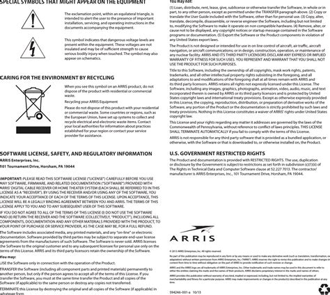 ARRIS IP805 Cable TV Set-Top Box User Manual CERTIFICATE OF COMPLIANCE