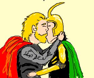 Thor and Loki hug it out - Drawception