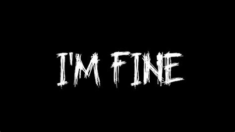 I Am Fine Word In Black Background HD Dark Wallpapers | HD Wallpapers | ID #83026