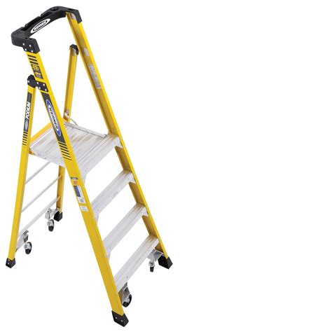 Werner PD7300 7-ft Fiberglass Type 1AA-375-lb Load Capacity Podium Step Ladder PD7304-4C ...