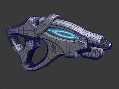 Sci-Fi Pistol 3d model 3ds Max files free download - CadNav