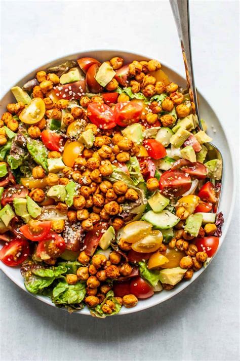 Roasted Chickpea Salad Recipe - This Healthy Table