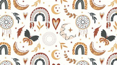 Pattern Wallpaper 4K, Boho art, Boho design