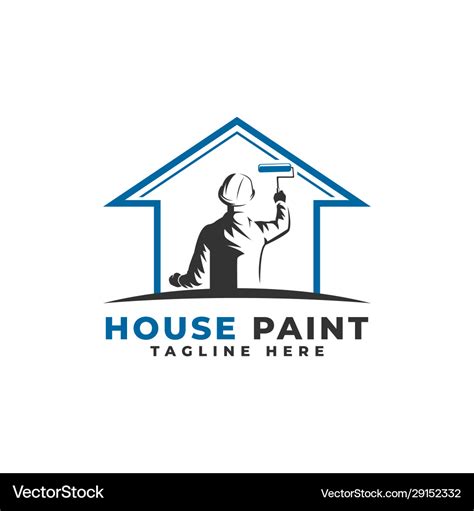 House painting logo icon Royalty Free Vector Image