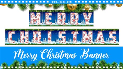 Merry Christmas Printable Banner