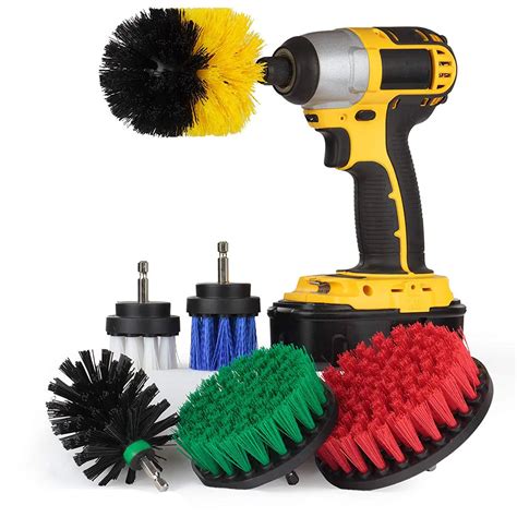 6Pcs Drill Brush Kit Grout Power Scrubber Cleaning Brush Tub Cleaner ...