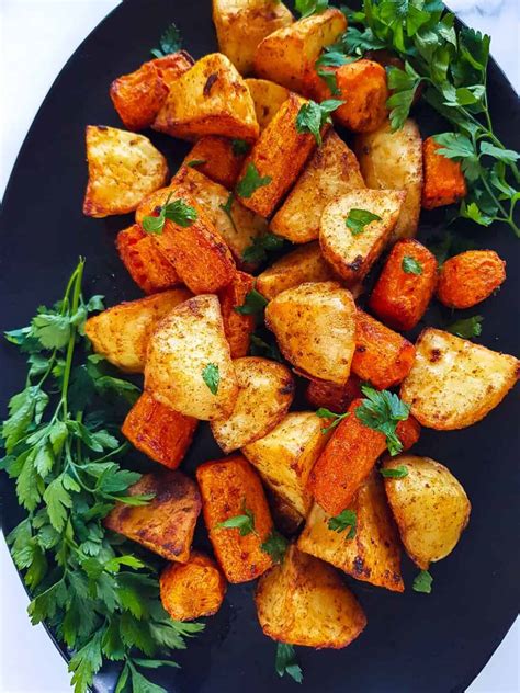 Easy Roasted Carrots and Potatoes - Hint of Healthy