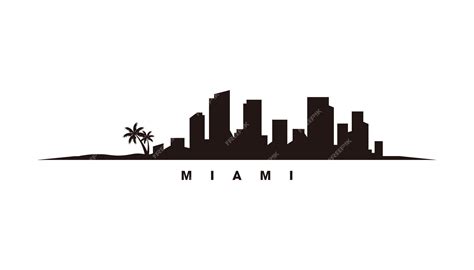 Premium Vector | Miami skyline silhouette vector