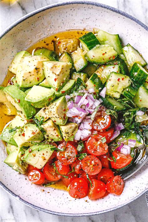 Healthy Cucumber Salad Recipe with Tomato, Avocado – Cucumber Salad Recipe — Eatwell101