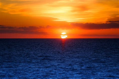 Download Sun Sky Sea Ocean Nature Sunset HD Wallpaper