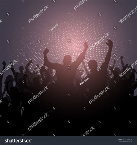 Silhouette Party Crowd On Abstract Dots Stock Vector (Royalty Free) 725279146 | Shutterstock