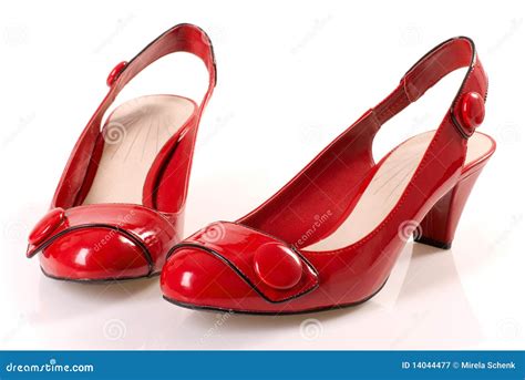 Women's Red Shoes. Royalty Free Stock Photography - Image: 14044477