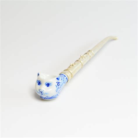 The Classic Cat Tobacco Smoking Pipe With Nickel Silver Pipe - Etsy