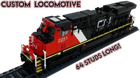 Custom LEGO CN Locomotive MOC - 8x64 STUDS! ES44DC Train - YouTube