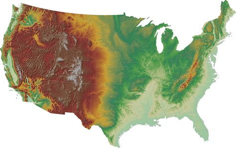 Topographic map of the US [5000x3136] : MapPorn