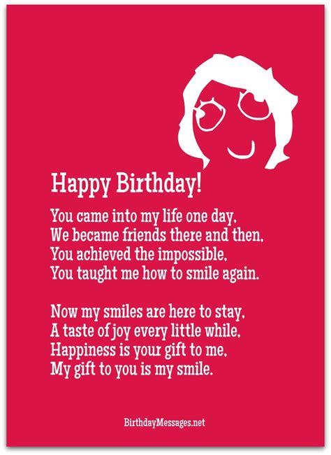 Cute Birthday Poems - Cute Birthday Messages