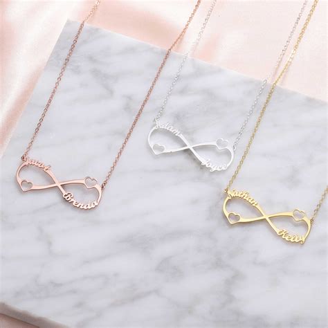 Infinity Love Necklace with Two Names - FARUZO