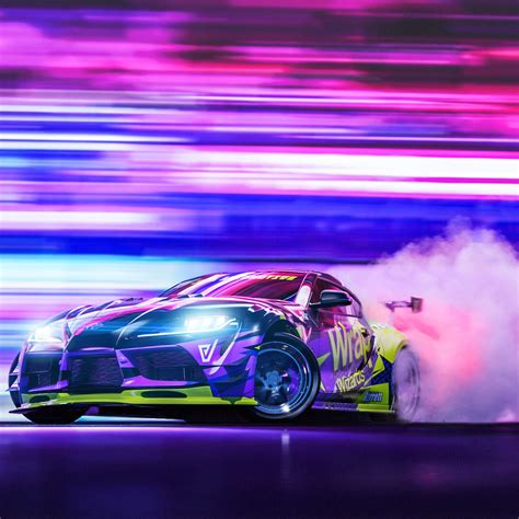 Toyota Supra Wallpaper 4K, Drift, Colorful