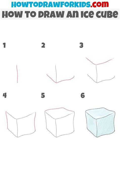 how to draw an ice cube step by step | Ice cube drawing, Ice drawing, Ice cube