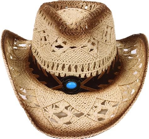 Simplicity Men's & Women's Western Style Cowboy / Cowgirl Straw Hat with Bull Black - Walmart.com