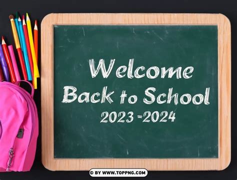 a welcome back to school sign with pencils in front of it and a backpack