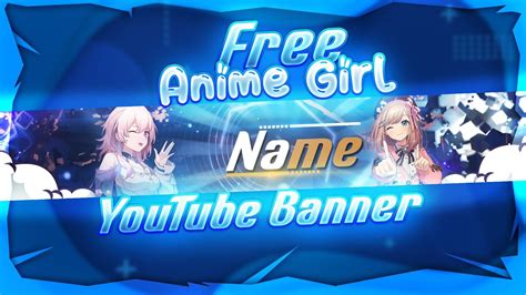 Free Anime Girl YouTube Banner|Template|Free Download - YouTube