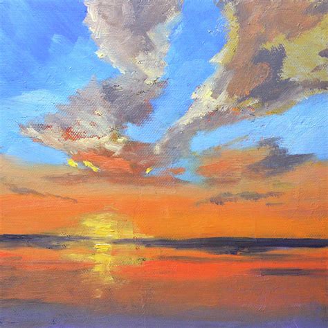 Sunset Sky Painting by Nancy Merkle - Pixels