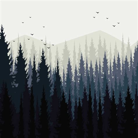 Abstract Forest Landscape 181746 Vector Art at Vecteezy