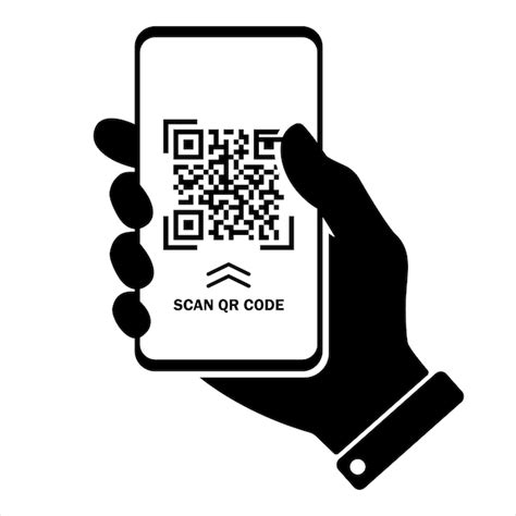 Premium Vector | Scan QR code flat icon with phone. Barcode. Hand holds smartphone. Vector ...