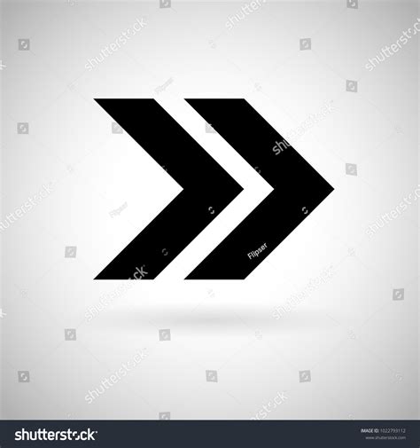 Black Double Arrow Fast Forward Next Stock Vector (Royalty Free) 1022793112 | Shutterstock