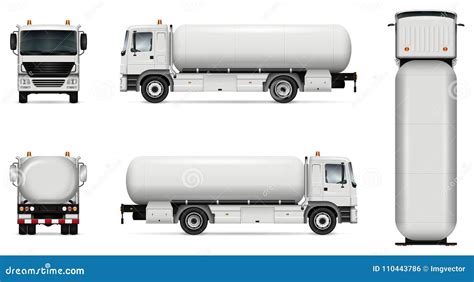 Tanker Truck Vector Mockup | CartoonDealer.com #110443786