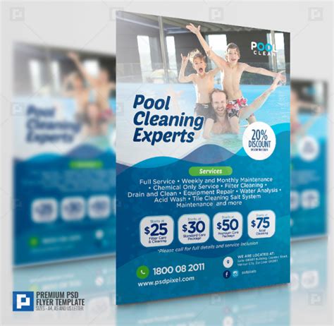 Swimming Pool Maintenance Flyer - PSDPixel