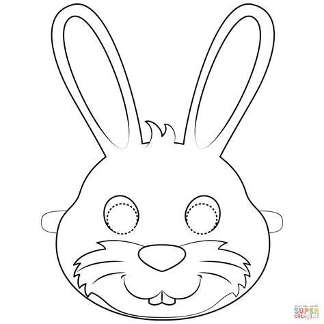 Rabbit Mask coloring page | Free Printable Coloring Pages Free Printable Coloring Pages ...