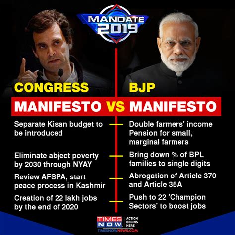 BJP vs Congress manifesto: Know Top 4 differences between their election documents for 2019 Lok ...