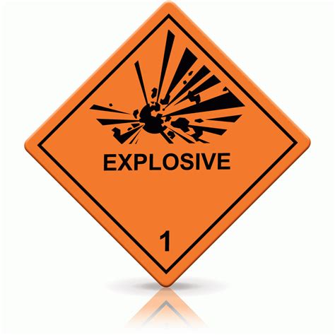 Buy Explosive 1 Labels | Hazard Warning Diamonds