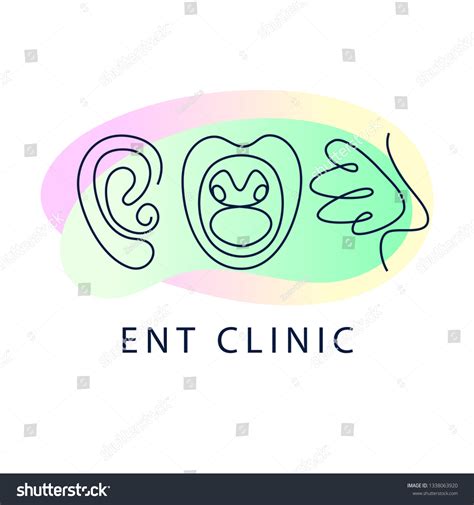 Template Logo Linear Ear Nose Throat Stock Illustration 1338063920 | Shutterstock