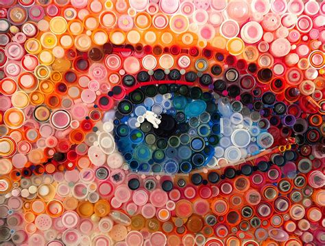 Hundreds Of Plastic Bottle Caps Turned Into Stunning Images By Mary Ellen Croteau