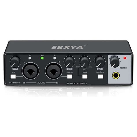 2X2 USB Audio Interface with 48V Phantom Power - EBXYA — SJMUSICGROUP