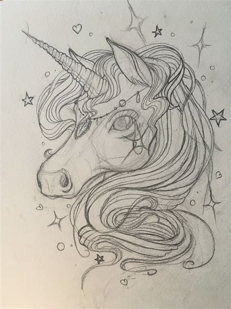 Realistic Unicorn Drawing