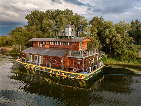 Building A Houseboat On A Barge Thailand