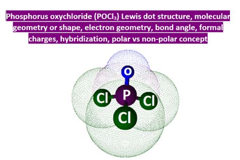 POCl3 lewis structure, molecular geometry, hybridization, bond angle